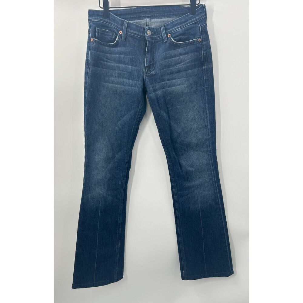 Seven 7 For All Mankind Jeans Womens 28 Low Rise Denim Flynt Bootcut USA Stretch